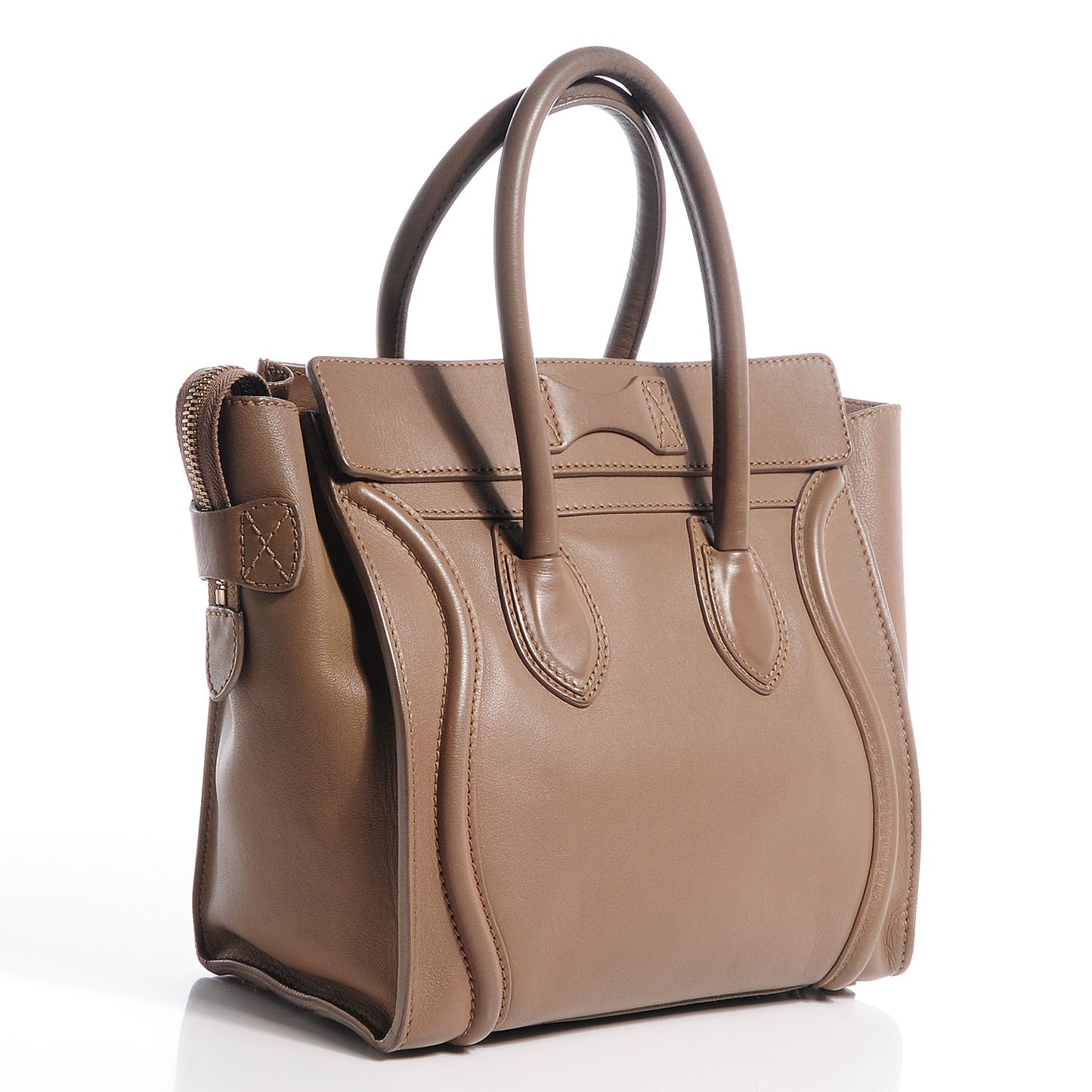 Smooth Calfskin Micro Luggage Camel