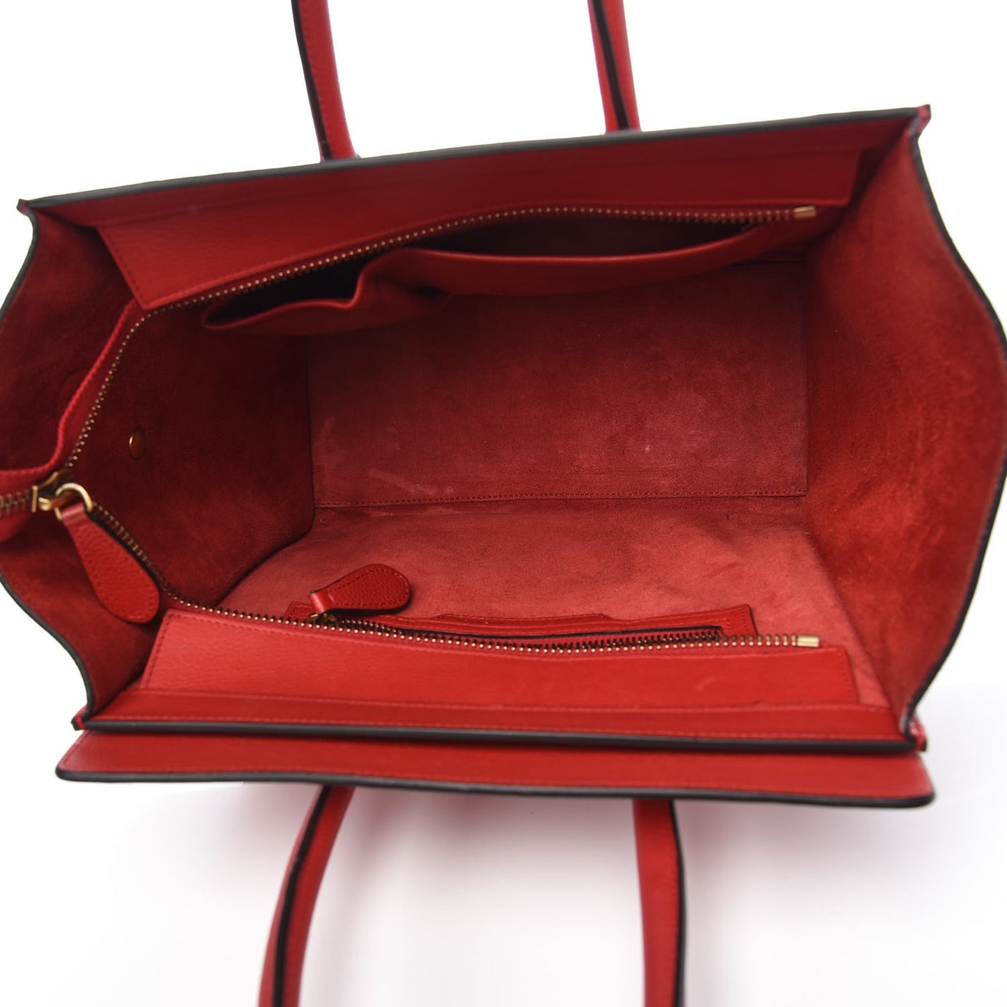 Baby Grained Calfskin Micro Luggage Red