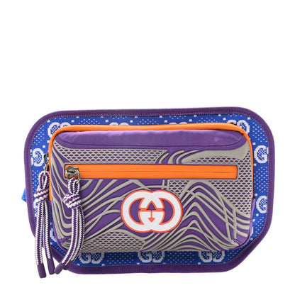 Gucci Jersey GG Monogram All Over Sporty Belt Bag Grey White Multicolor 1 of 10