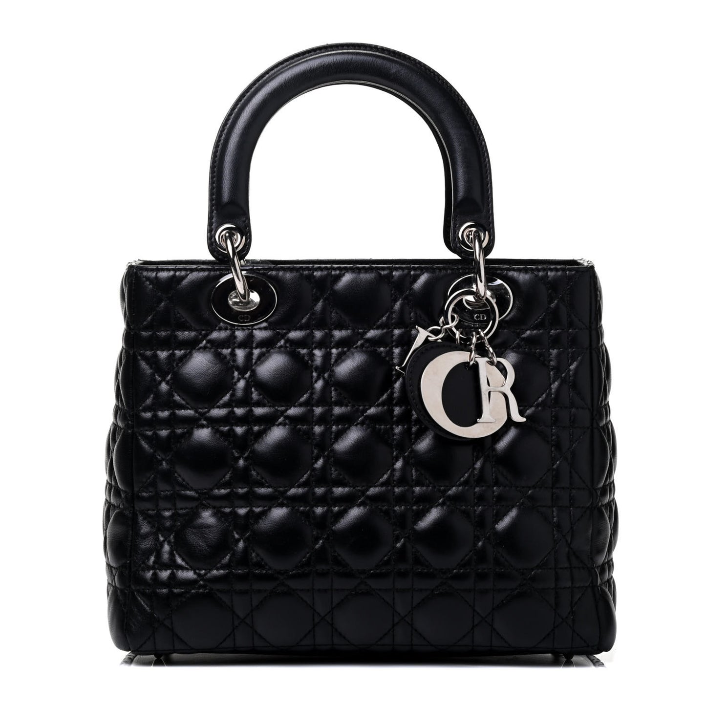 Lambskin Cannage Medium Lady Dior Black
