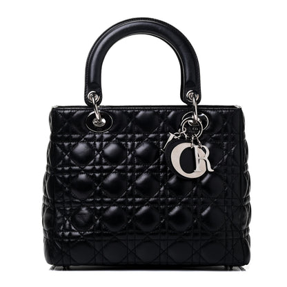 Christian Dior Lambskin Cannage Medium Lady Dior Black 1 of 4
