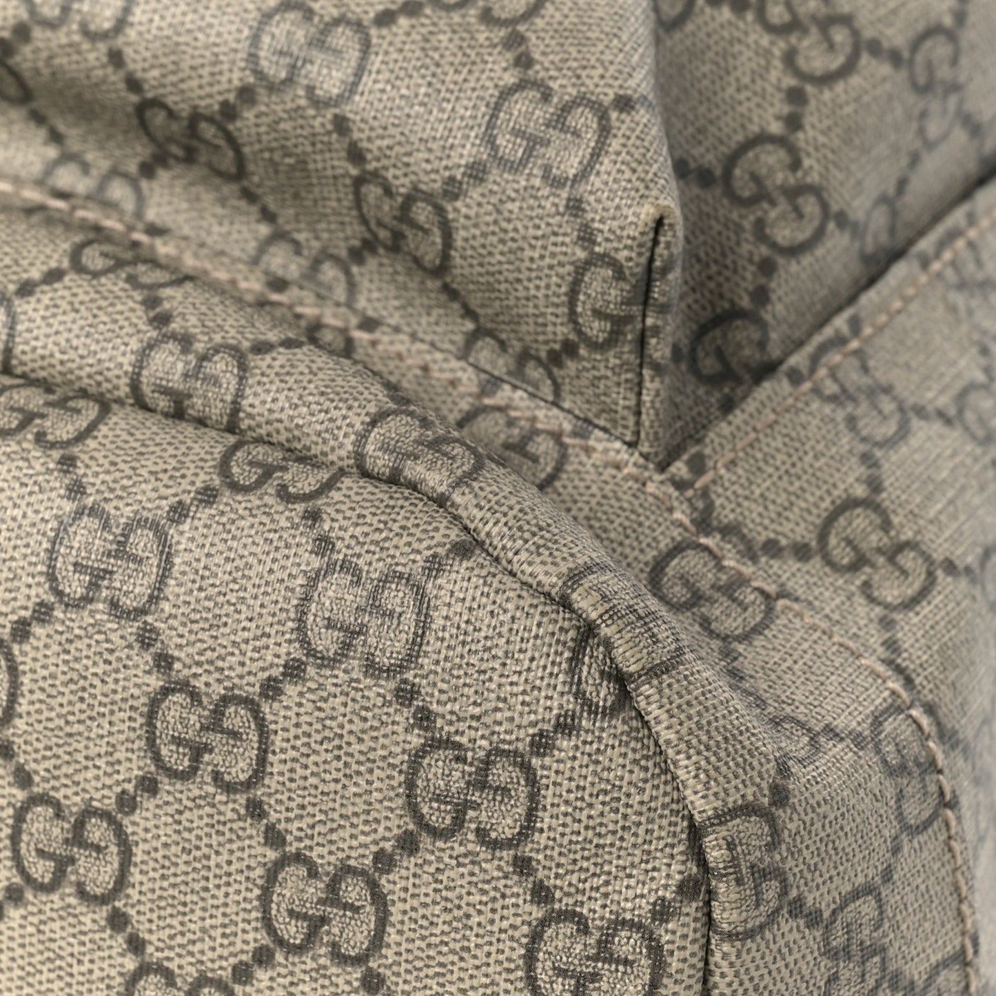 Soft GG Supreme Monogram Neo Vintage Double Buckle Backpack Beige New Acero Crop