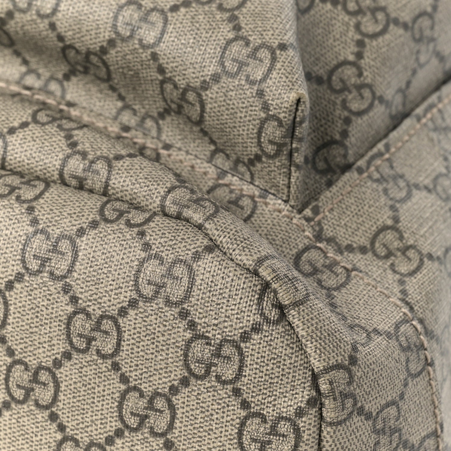 Gucci Soft GG Supreme Monogram Neo Vintage Double Buckle Backpack Beige New Acero Crop 9 of 9