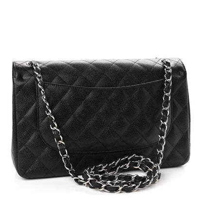 Chanel Caviar Quilted Jumbo Double Flap Black 3 of 13