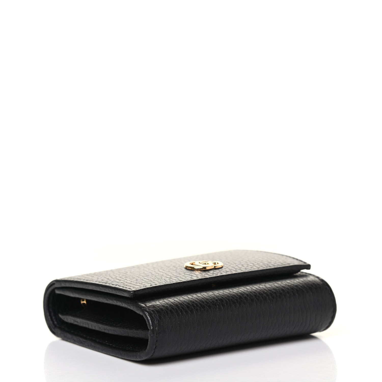 Gucci Dollar Calfskin Medium GG Marmont Wallet Black 3 of 4