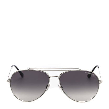 Tom Ford Indiana Aviator Sunglasses TF497 Silver 4 of 7