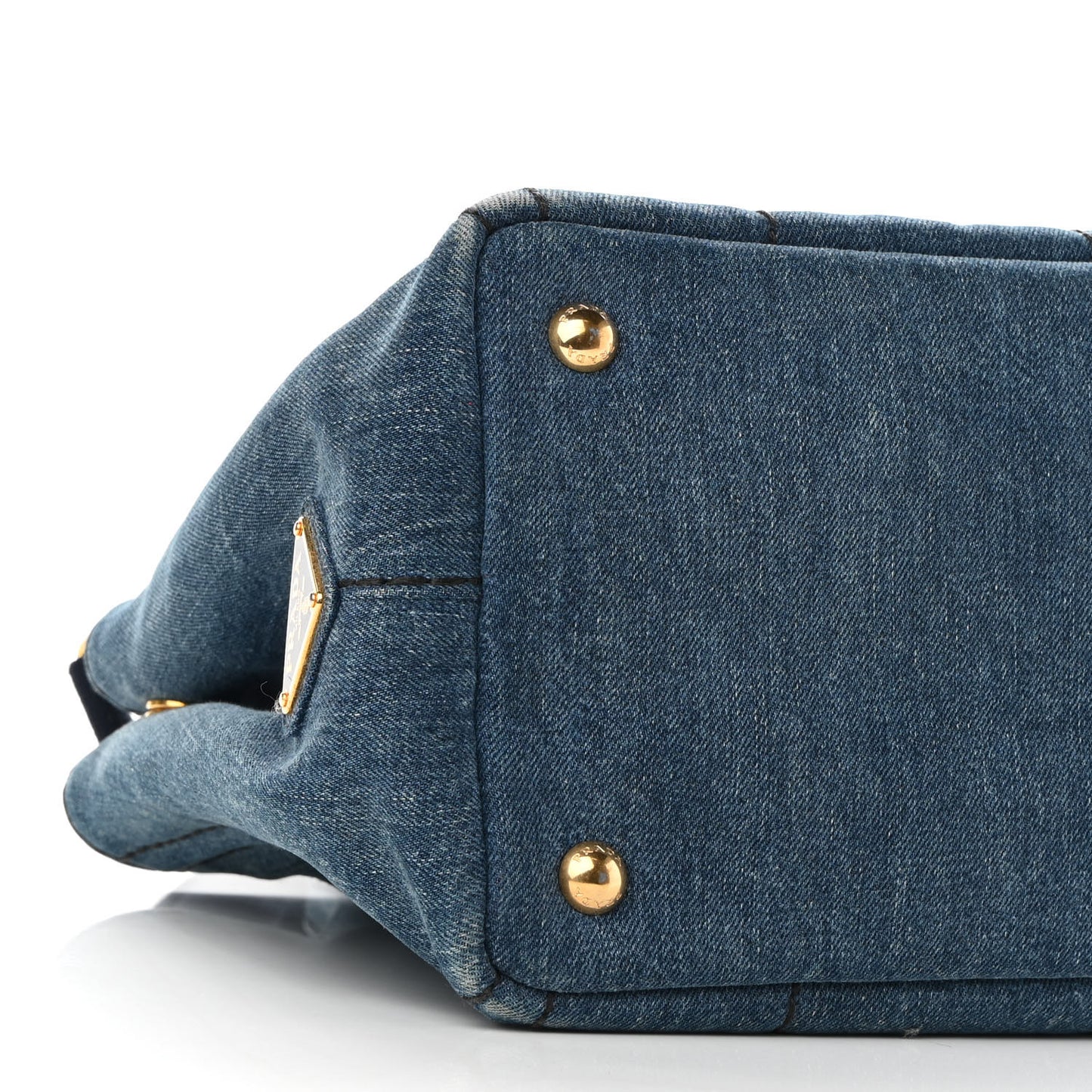 Denim Logo Tote Bleu