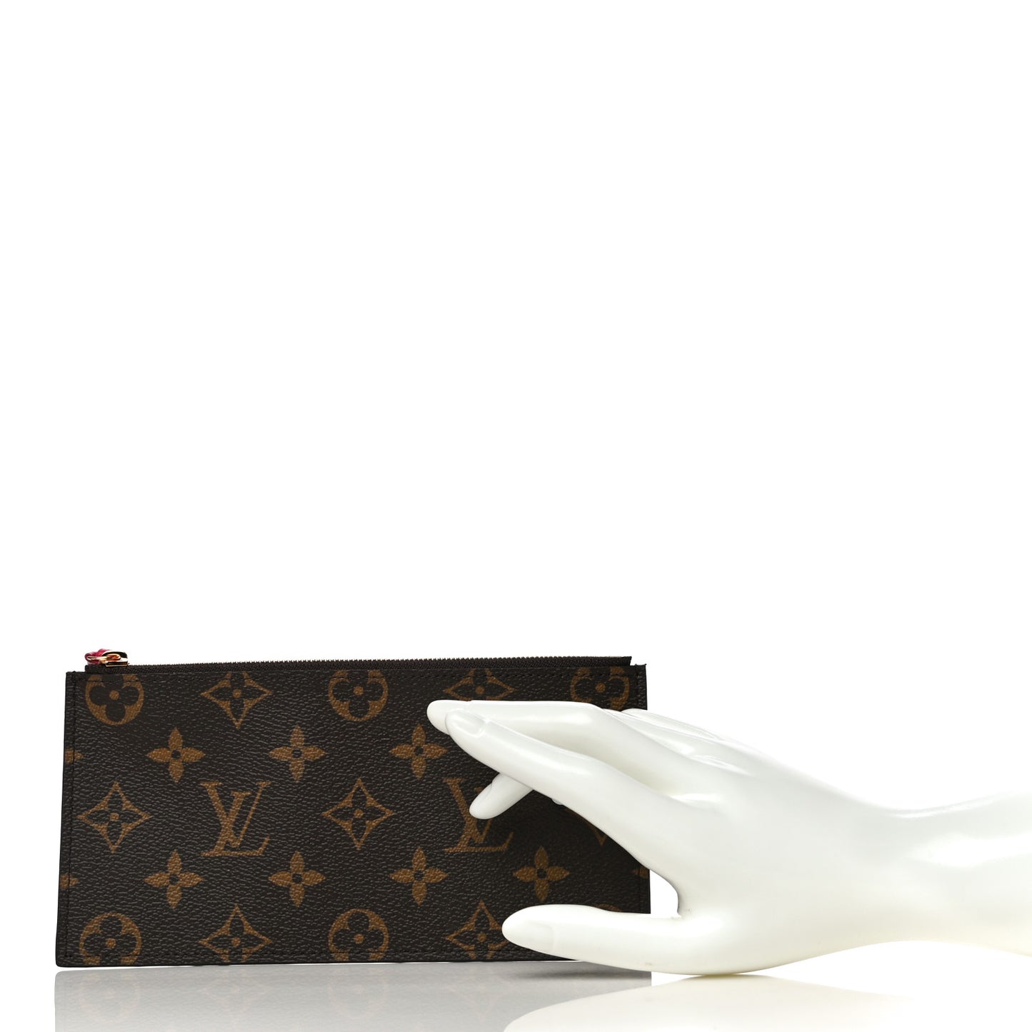 Monogram Felicie Chain Wallet Zippered Insert Fuchsia