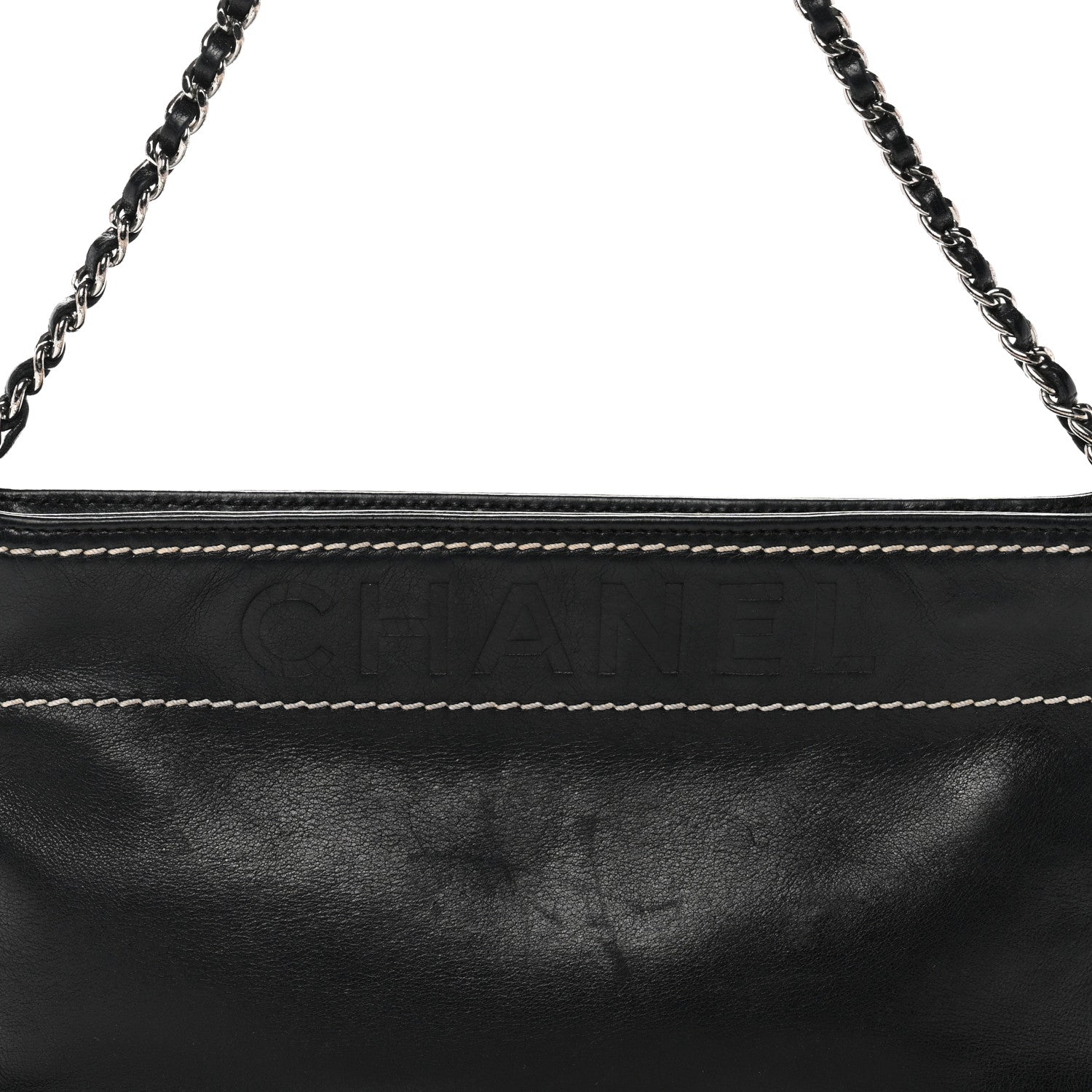 Chanel Lambskin Lax Pochette Black 8 of 10