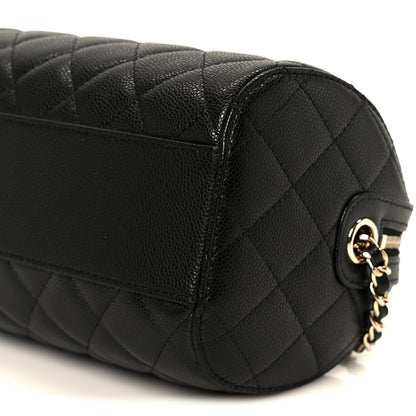 Chanel Caviar Quilted Barrel Clutch With Chain Black 10 of 11