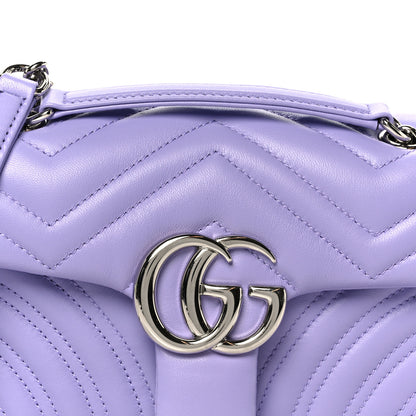 Gucci Lambskin Matelasse Small GG Marmont Shoulder Bag Lapis 9 of 11
