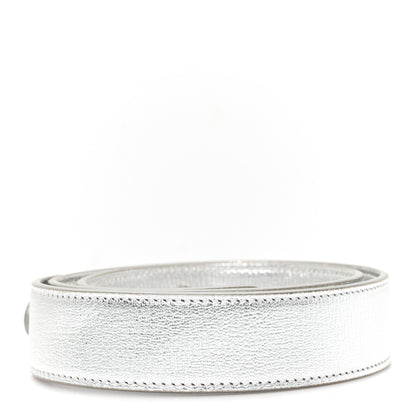 Christian Dior Metallic Grained Calfskin Lucky Badges Shoulder Strap  Silver 2 of 3