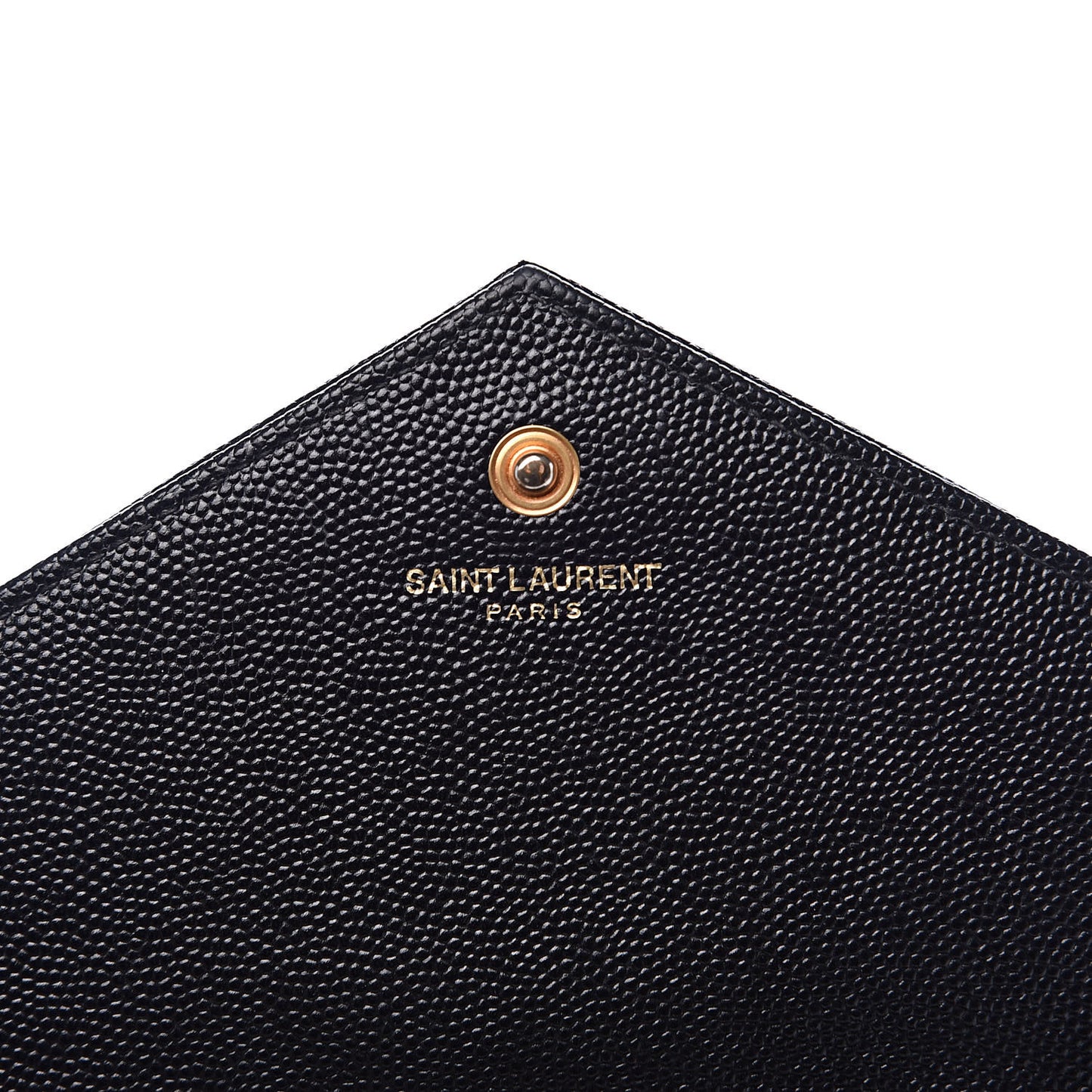 Grain De Poudre Matelasse Chevron Monogram Chain Wallet Black