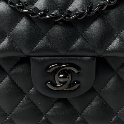 Chanel Lambskin Quilted Small Double Flap So Black 9 of 12