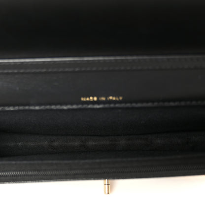 Chanel Caviar Quilted Camellia Clutch With Chain Black 5 of 12