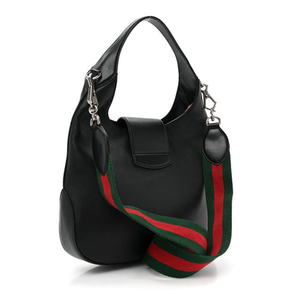 Gucci Calfskin Web Stripe Small Dionysus Hobo Black 3 of 12
