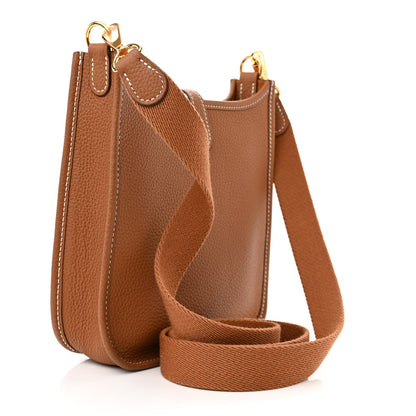 Hermes Taurillon Clemence Evelyne TPM Gold 3 of 11