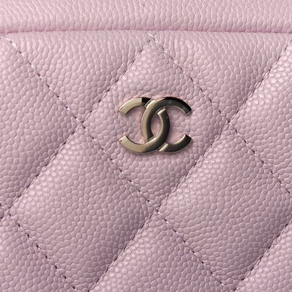 Chanel Caviar Quilted Small Curvy Pouch Cosmetic Case Light Pink 4 of 4