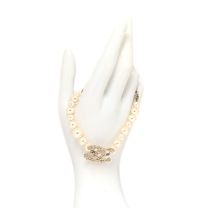 Chanel Pearl CC Camellia Bracelet Gold White 2 of 5