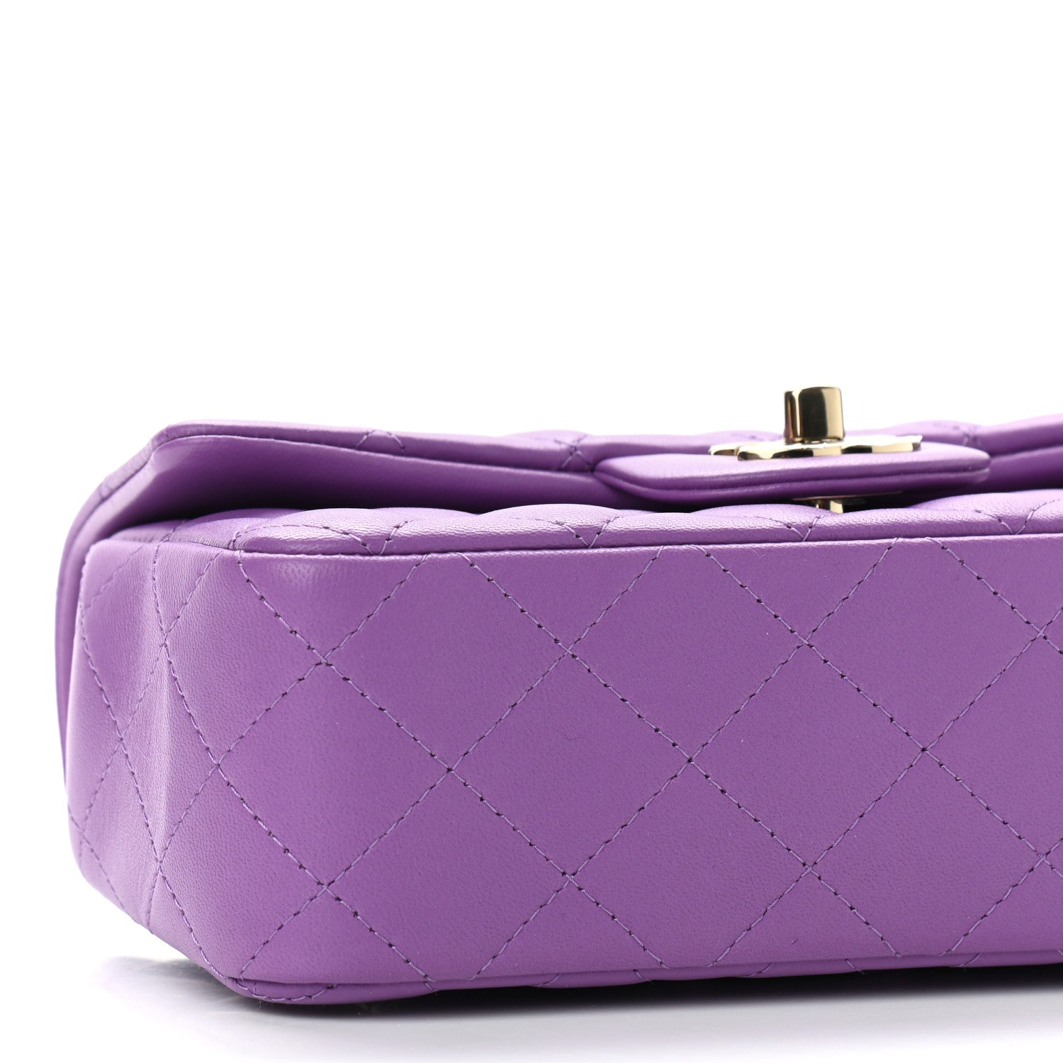 Chanel Lambskin Quilted Mini Rectangular Flap Purple 9 of 11
