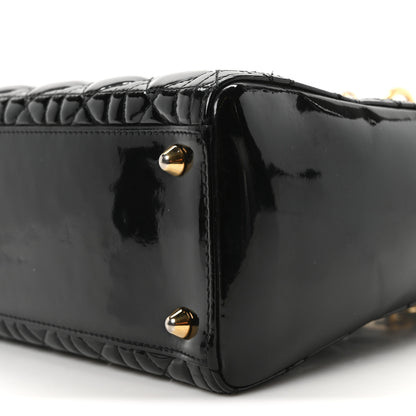 Christian Dior Patent Cannage Large Lady Dior Black 10 of 10