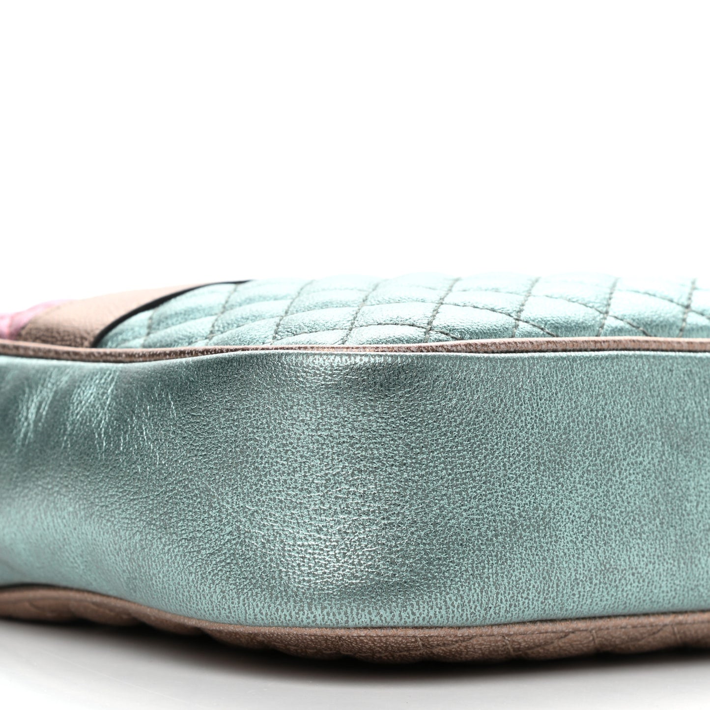 Laminated Nappa Trapuntata Small Zumi Shoulder Bag Rosa Lago Rame