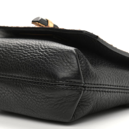 Lanvin Calf Hair Calfskin Leopard Print Mini Happy Crossbody Black 6 of 11