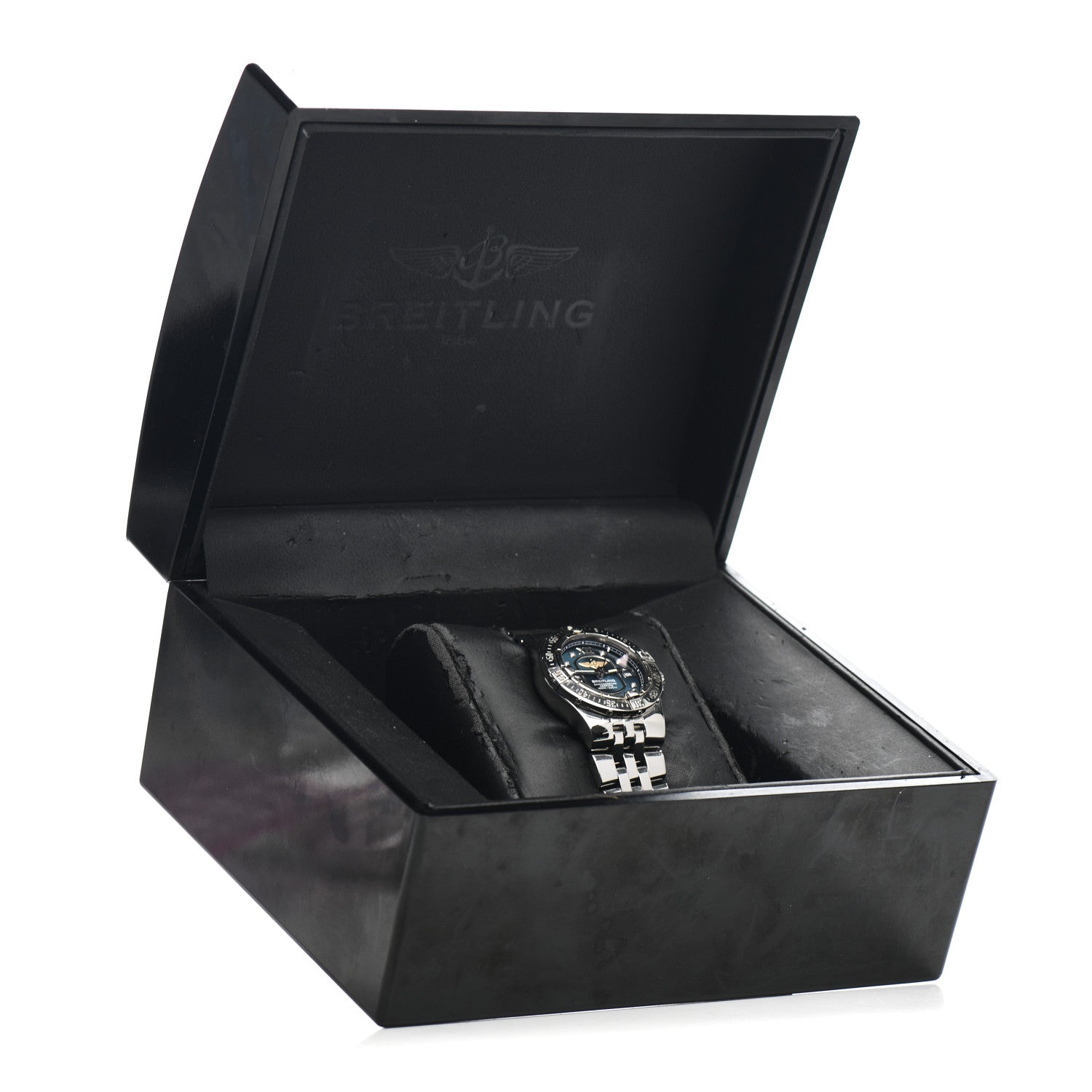 Breitling Stainless Steel Diamond 30mm Starliner Quartz Watch Blue A71340 5 of 5