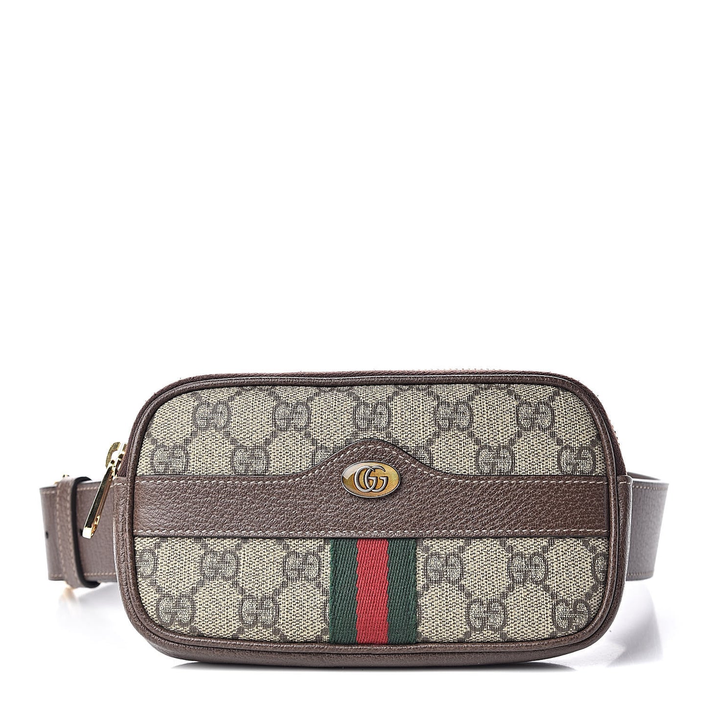 GG Supreme Monogram Ophidia Belted iPhone Case 75 30 Dark Brown