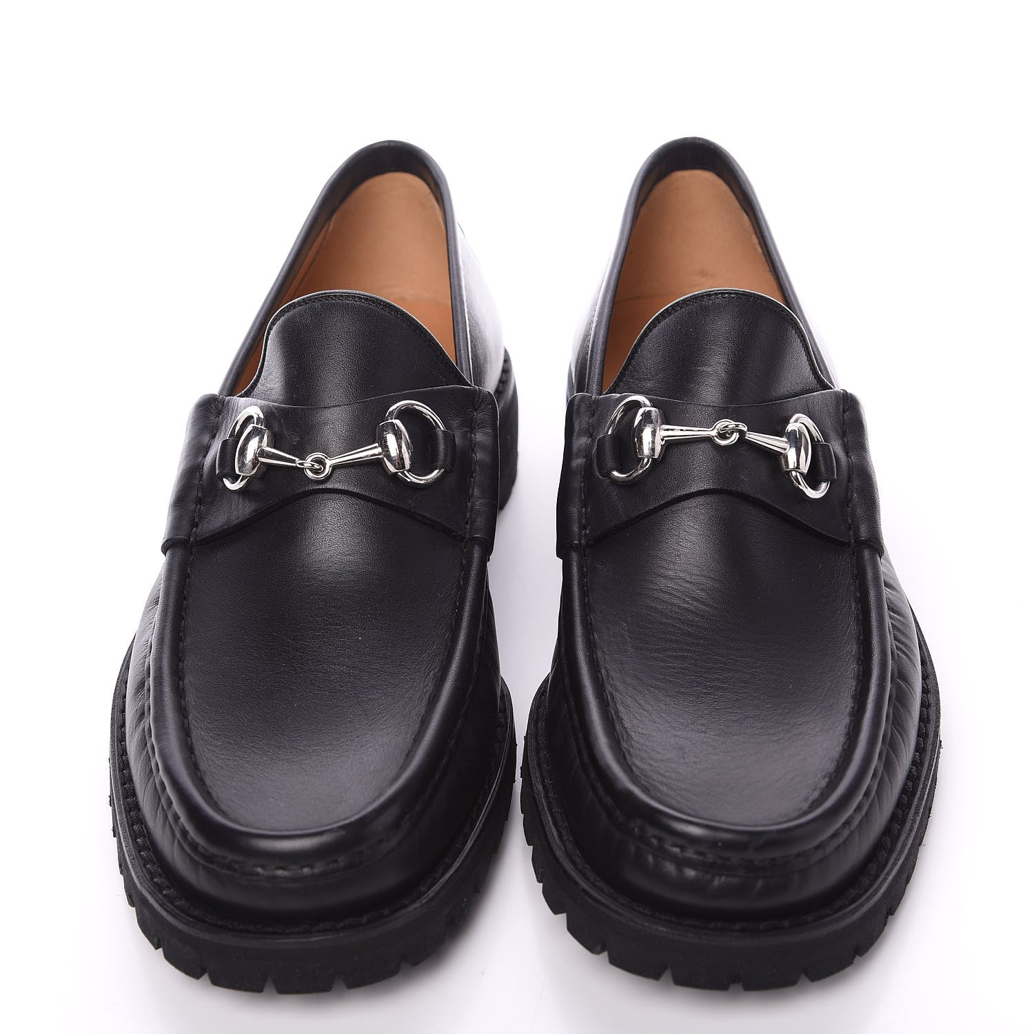 Gucci Laredo Calfskin Mens Horsebit Loafers 7 Black 5 of 10