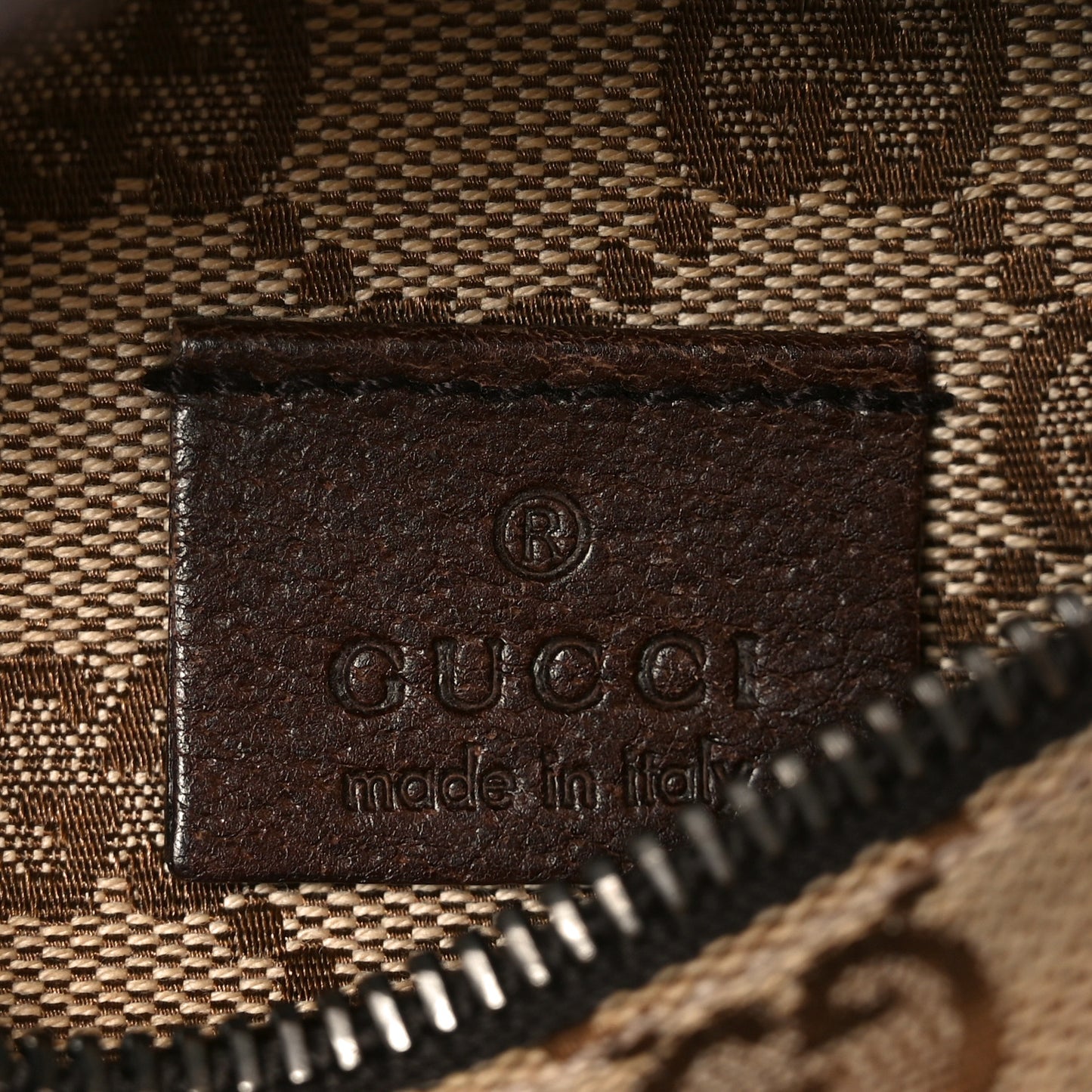 Monogram Web Belt Bag Dark Brown