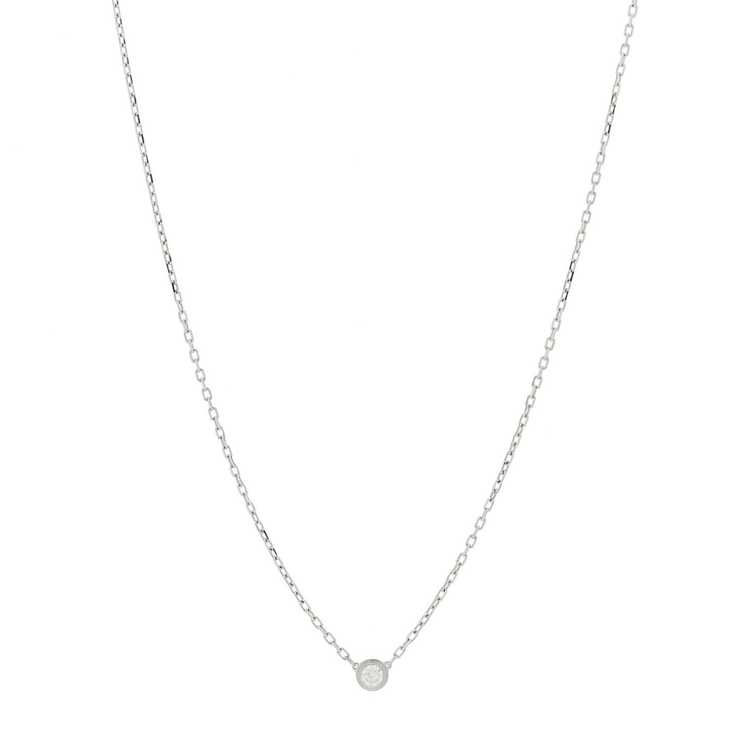 18K White Gold Diamond SM D'Amour Pendant Necklace