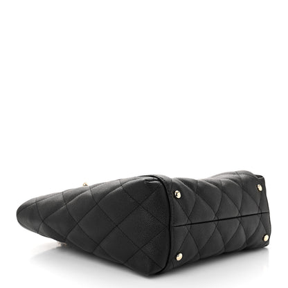 Chanel Caviar Quilted Small Shopping Tote Black 5 of 12