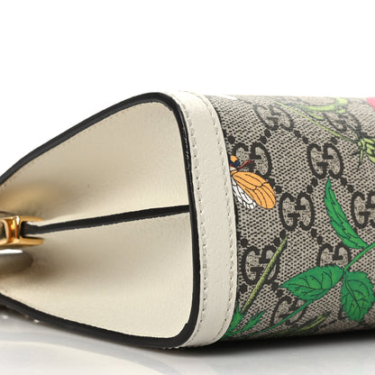 Gucci GG Supreme Monogram Flora Web Small Ophidia Chain Shoulder Bag White 9 of 10