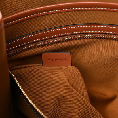 Celine Triomphe Canvas Calfskin Horizontal Cabas Tan 7 of 12