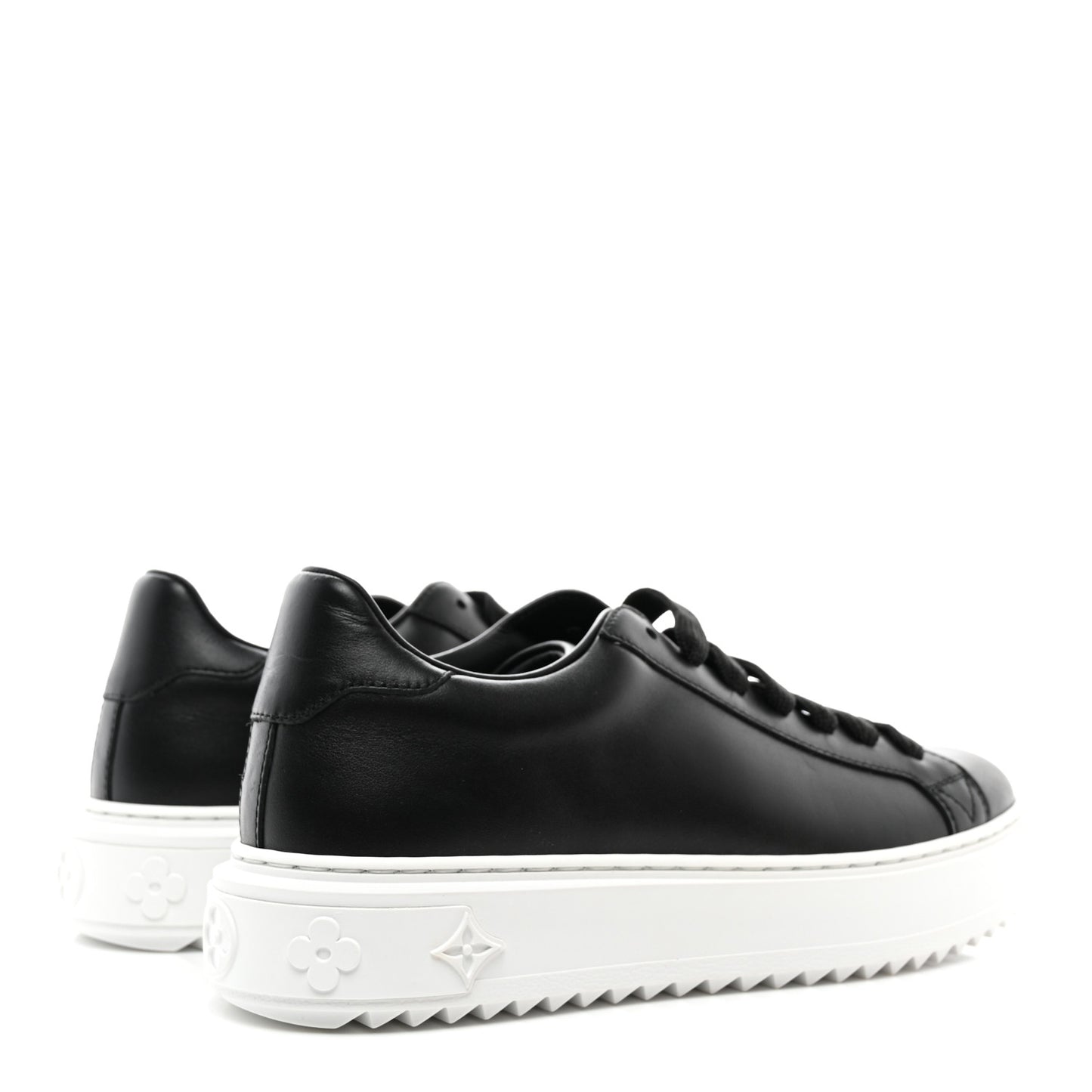 Calfskin Time Out Sneakers 38 Black
