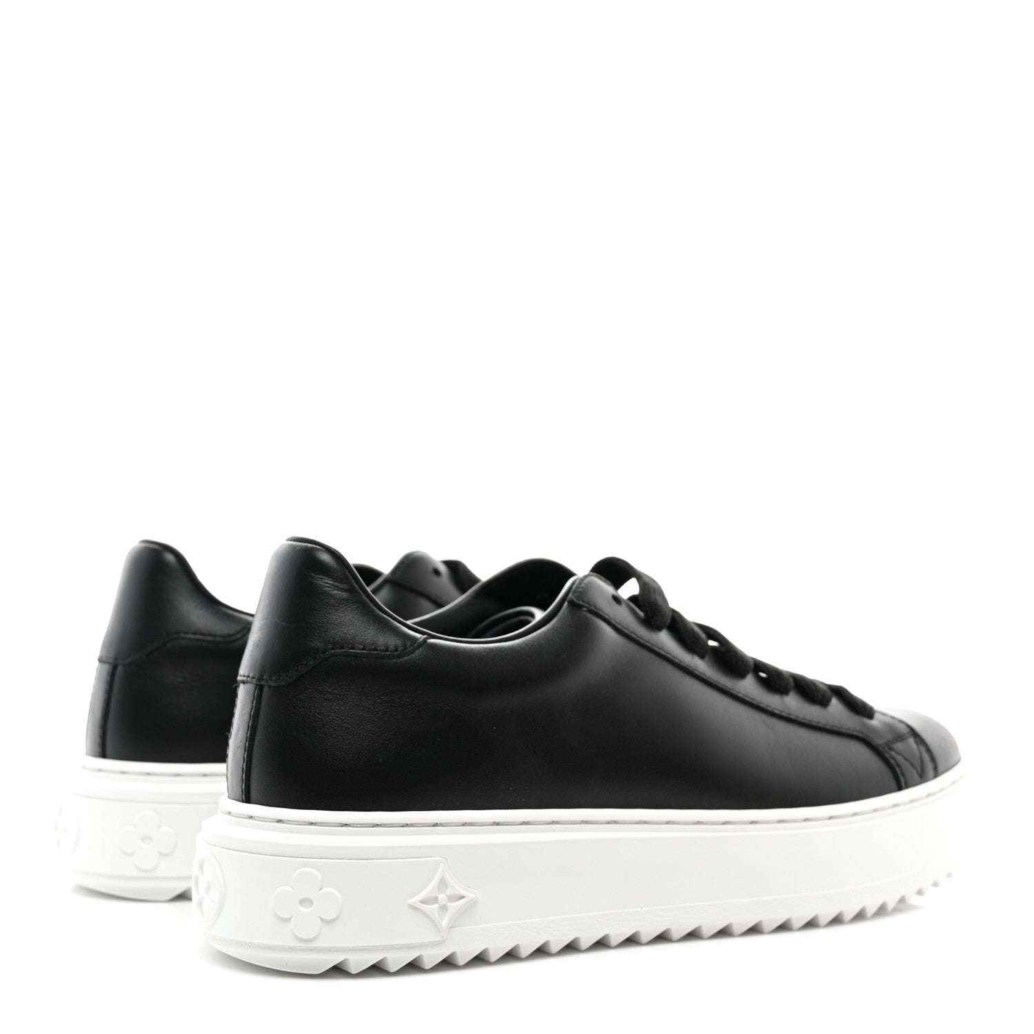 Louis Vuitton Calfskin Time Out Sneakers 38 Black 4 of 10