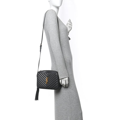 Saint Laurent Calfskin Matelasse Monogram Lou Camera Bag Storm 2 of 10