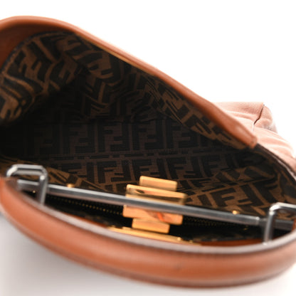 Fendi Goatskin Zucca Medium Peekaboo Iconic Satchel Cuoio Tobacco Moro 5 of 12