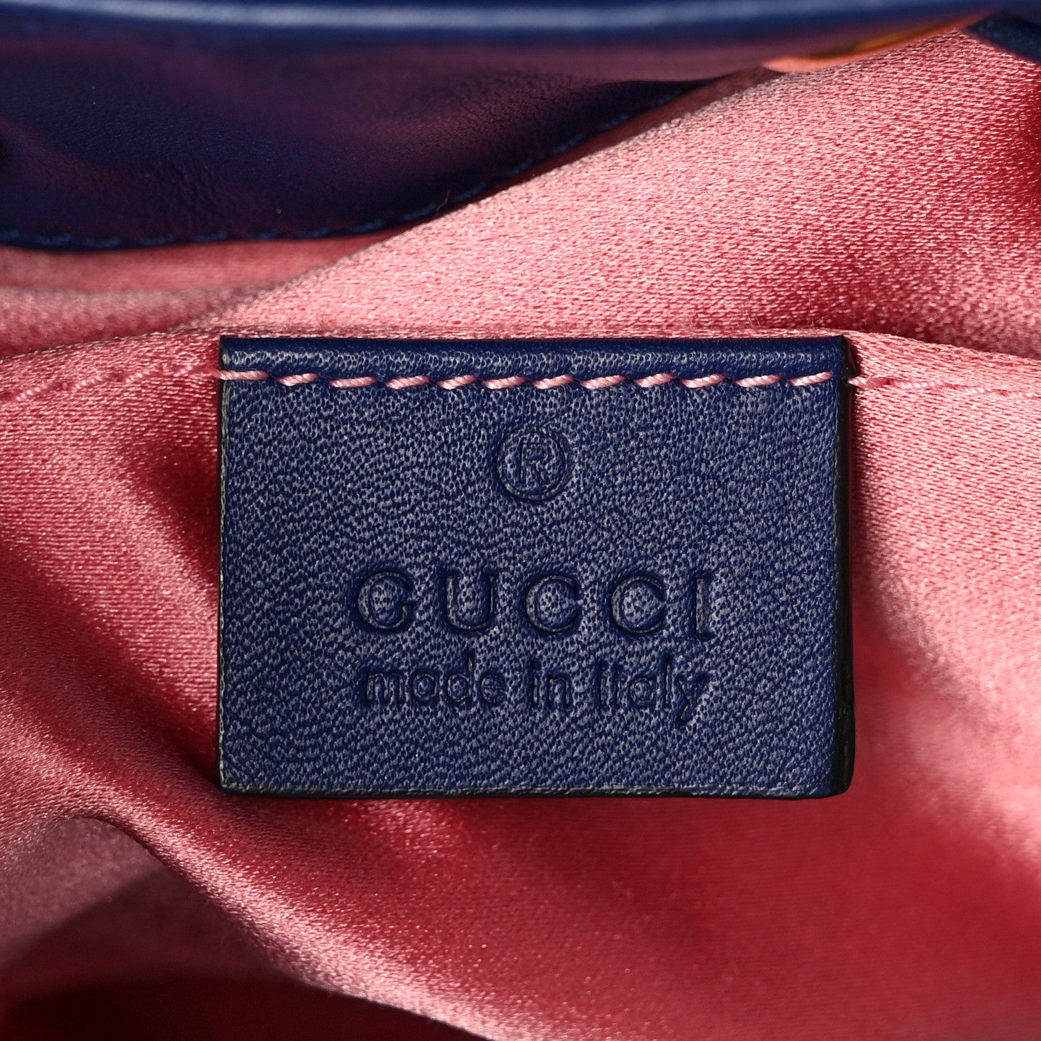 Gucci Velvet Matelasse GG Marmont Bucket Bag Cobalt Blue 6 of 9