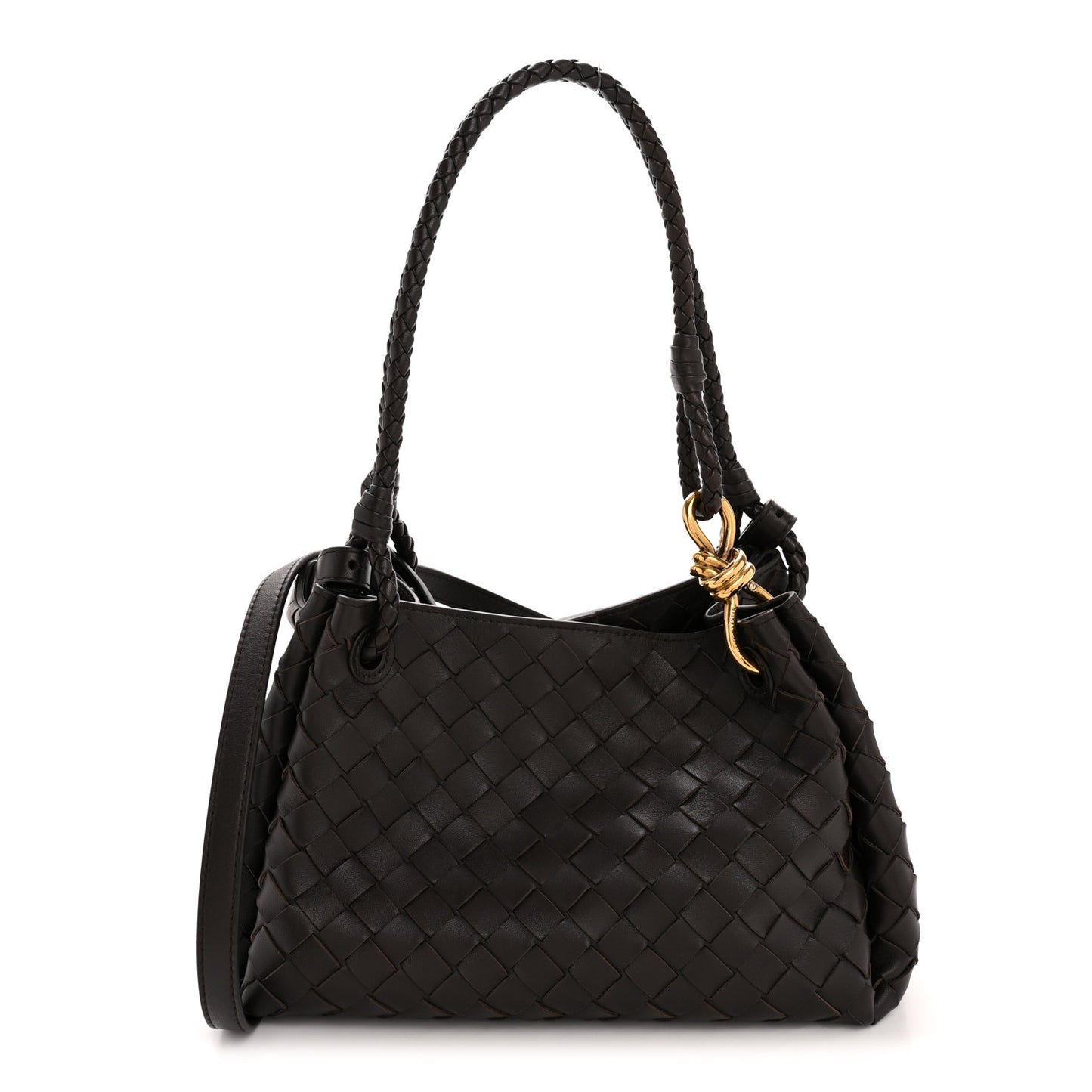 Nappa Intrecciato Medium Parachute Shoulder Bag Fondant