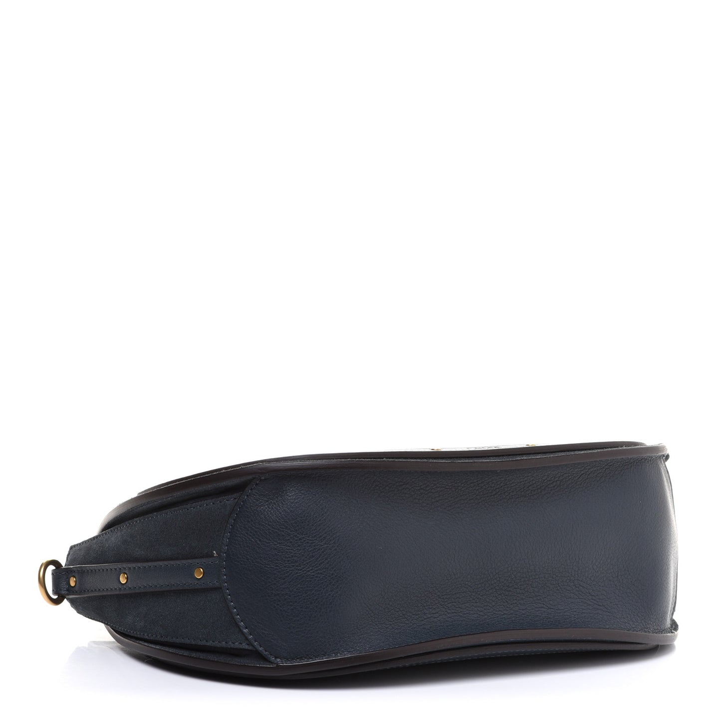 Calfskin Suede Medium Pixie Shoulder Bag Silver Blue
