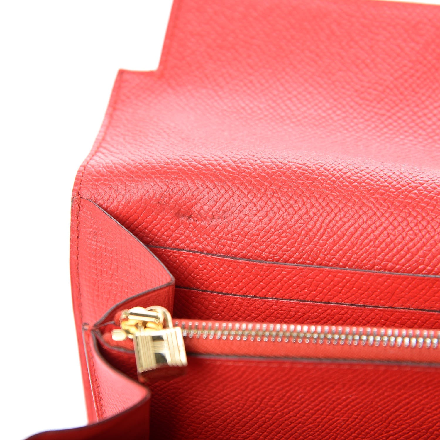 Hermes Epsom Kelly Longue Wallet Rouge Tomate 9 of 12