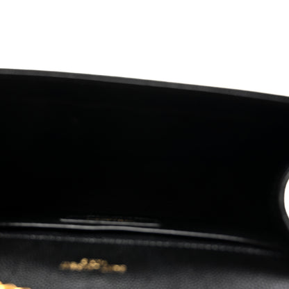 Saint Laurent Grain De Poudre Small Monogram Kate Satchel Black 5 of 10