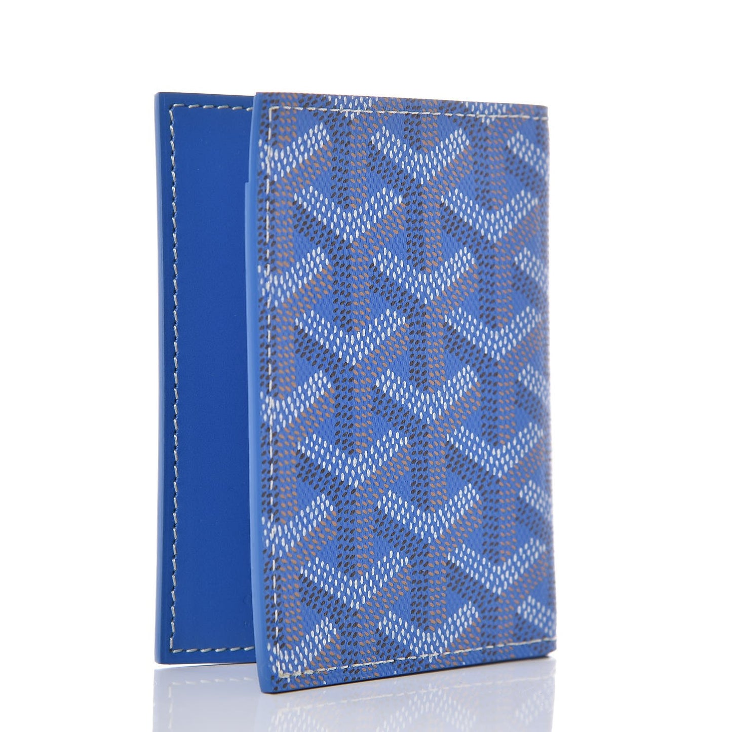 Goyardine Saint Marc Folding Card Case Sky Blue