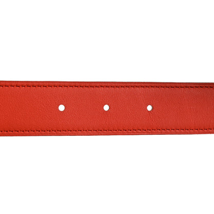 Hermes Swift Epsom 32mm Belt Strap 75 30 Capucine Orange 8 of 9