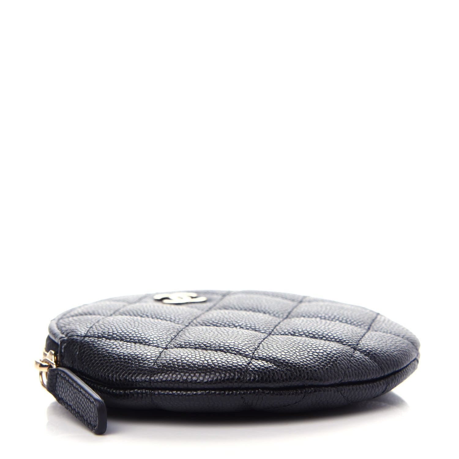 Chanel Caviar Quilted Round Clip On Coin Purse Black 4 of 8