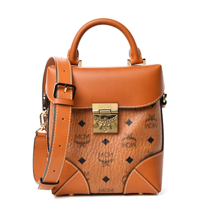MCM Visetos Small Soft Berlin Crossbody Cognac 1 of 10