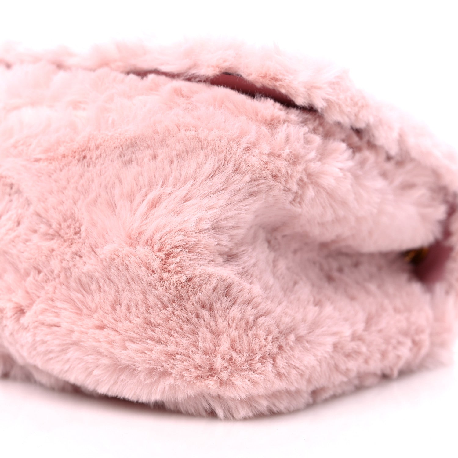 Versace Faux Fur Quilted Virtus Shoulder Bag English Rose 9 of 9