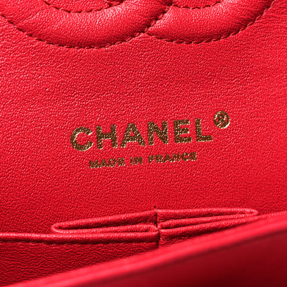 Chanel Lambskin Quilted Medium Double Flap Red 6 of 10